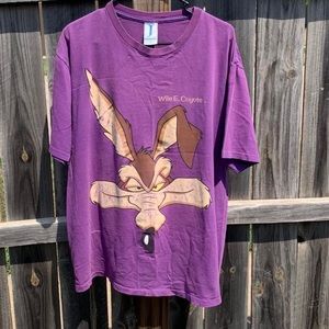 Vintage 1993 Wile E. Coyote Looney Tunes big face single stitch tshirt
